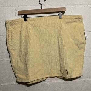 NWT BP Yellow Corduroy High Waist Skirt - Size 3X